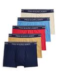 Ralph Lauren Logo Cotton Blend Trunks, Pack of 5