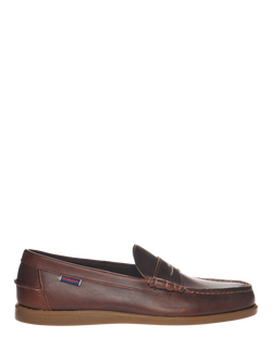 Sebago Dolphin Waxed Leather Loafers, Brown Gum