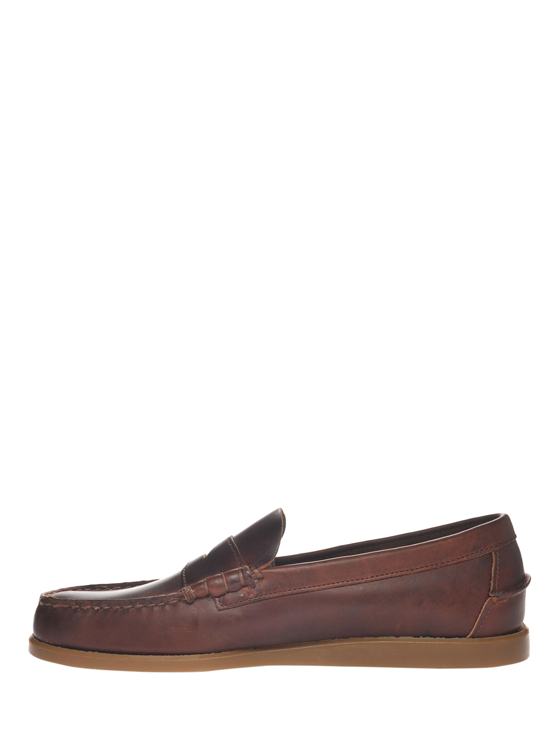 Product image 2 of 5, which shows Sebago Dolphin Waxed Leather Loafers, Brown Gum, 6.5