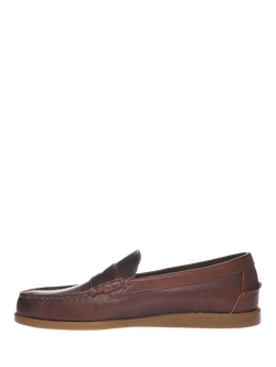 Sebago Dolphin Waxed Leather Loafers - view 2, Brown Gum