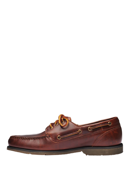 Sebago Foresiders Leather Moccasins, Brown - view 2, Brown/Brown Gum