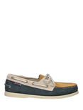 Sebago Dockisde Portland Jib Suede Boat Shoe, Navy/Multi