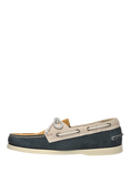 Sebago Dockisde Portland Jib Suede Boat Shoe, Navy/Multi