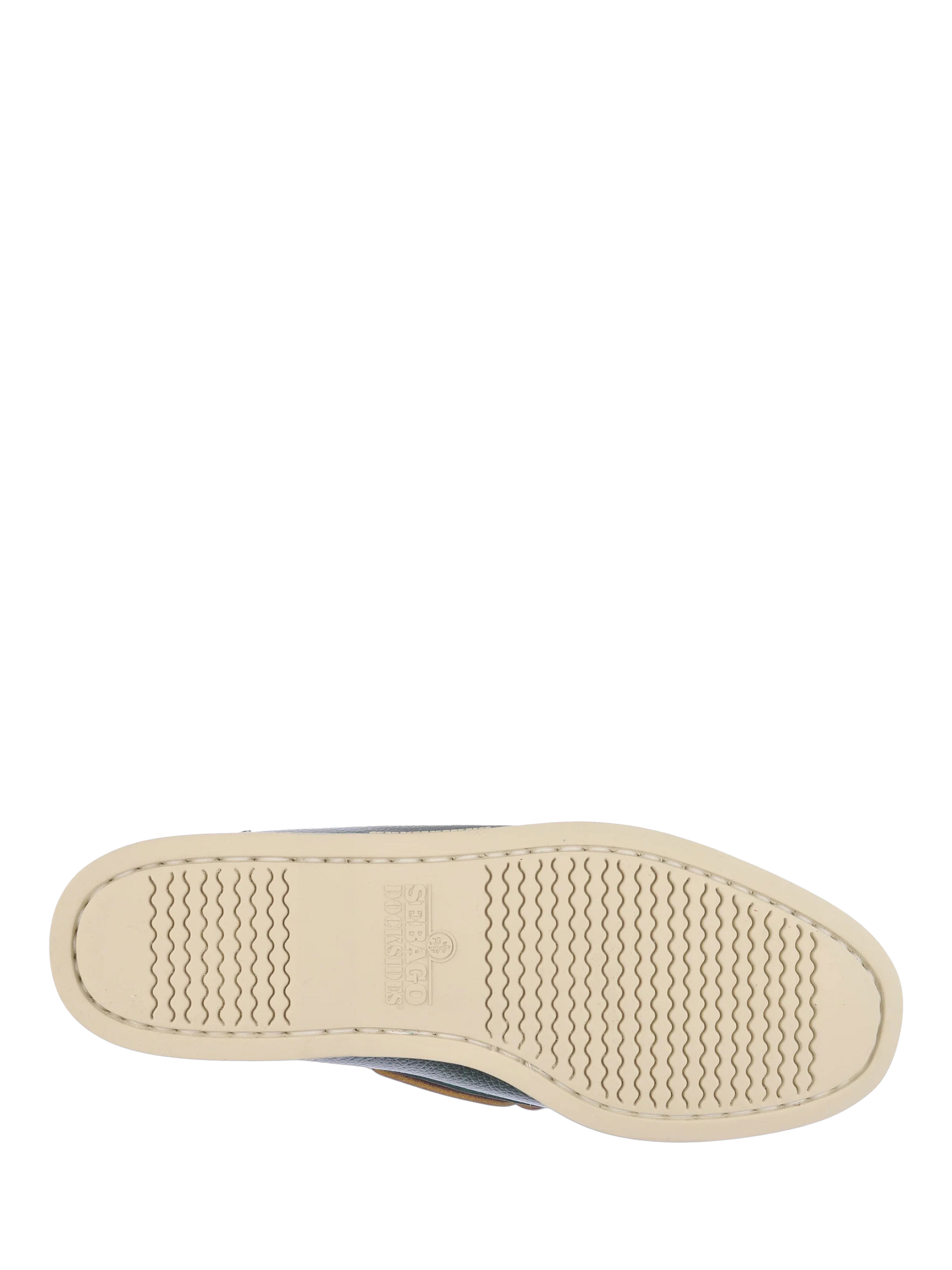 Product image 5 of 5, which shows Sebago Portland Martellato Leather Boat Shoes, Green Hunter, 6.5