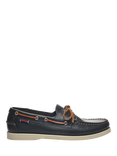 Sebago Portland Martellato Leather Boat Shoes, Blue Navy