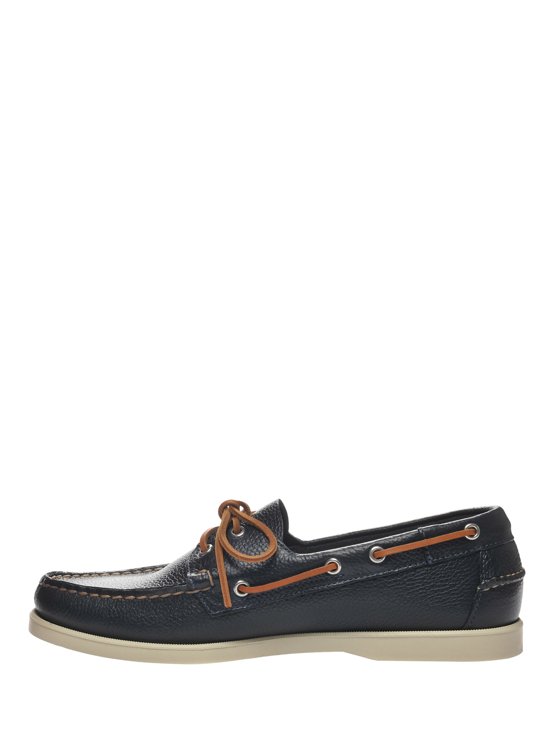 Product image 2 of 5, which shows Sebago Portland Martellato Leather Boat Shoes, Blue Navy, 6.5