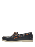 Sebago Portland Martellato Leather Boat Shoes, Blue Navy