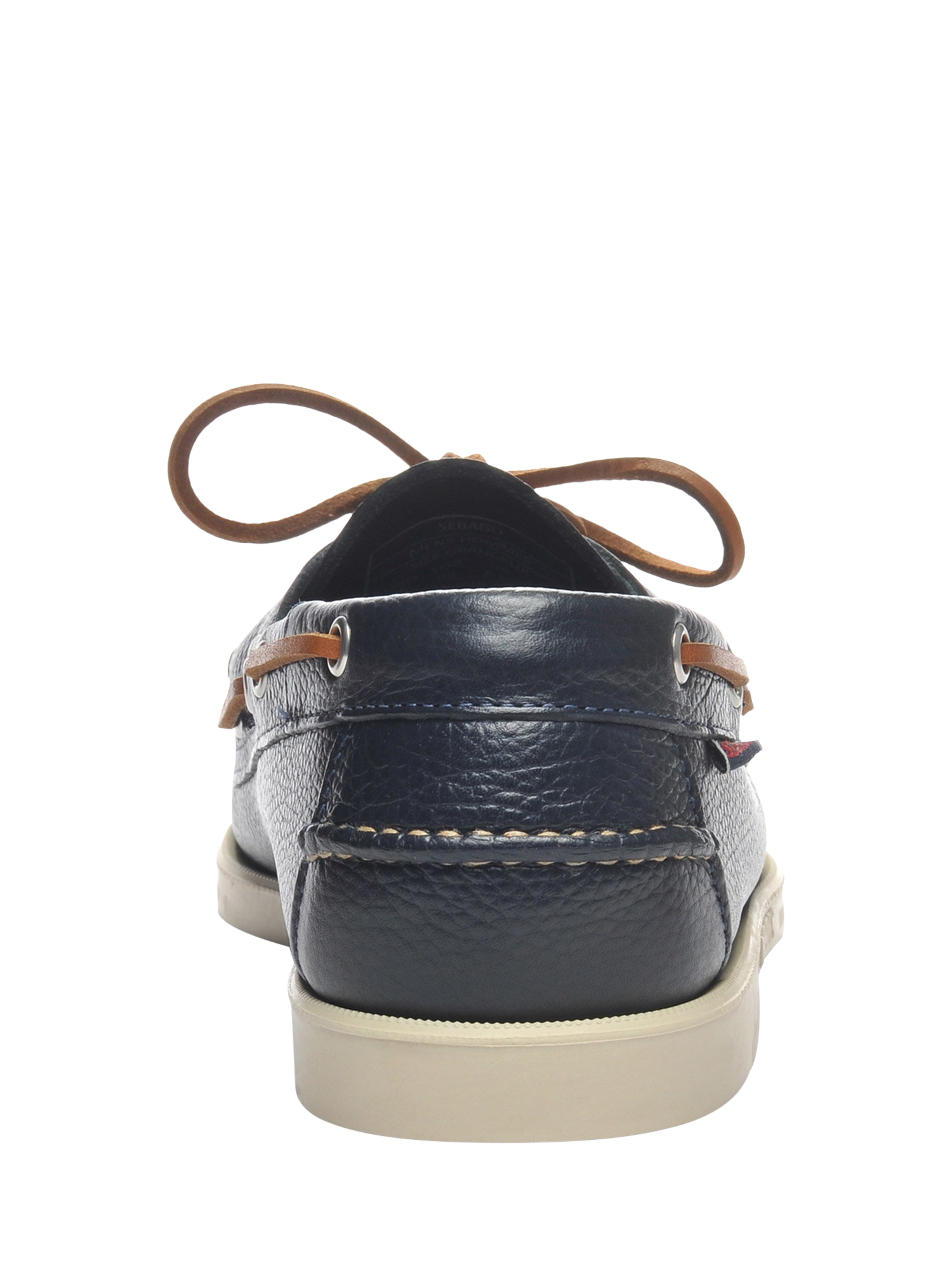 Product image 4 of 5, which shows Sebago Portland Martellato Leather Boat Shoes, Blue Navy, 6.5