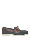 Sebago Portland Spinnaker Leather Boat Shoes, Navy/Dark Brown