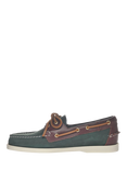 Sebago Portland Spinnaker Leather Boat Shoes, Navy/Dark Brown