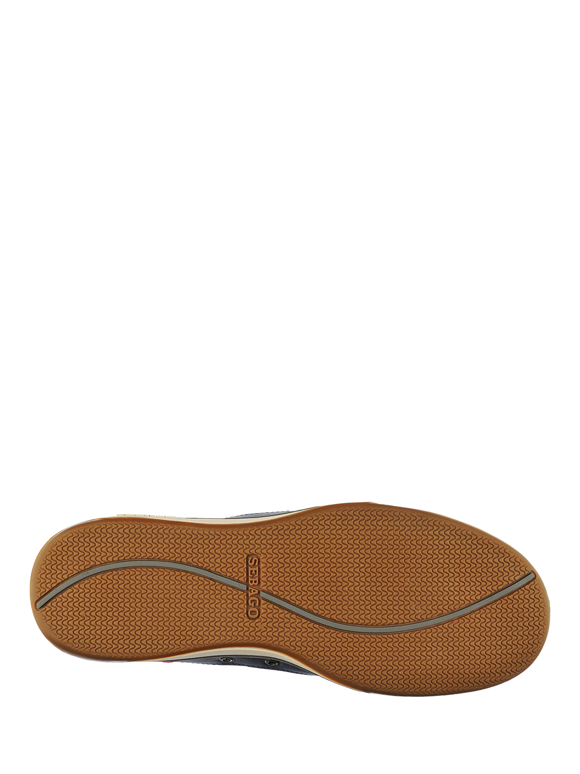 Product image 4 of 4, which shows Sebago Triton Legacy Leather Boat Shoes, Navy/Cognac/Red, 6.5