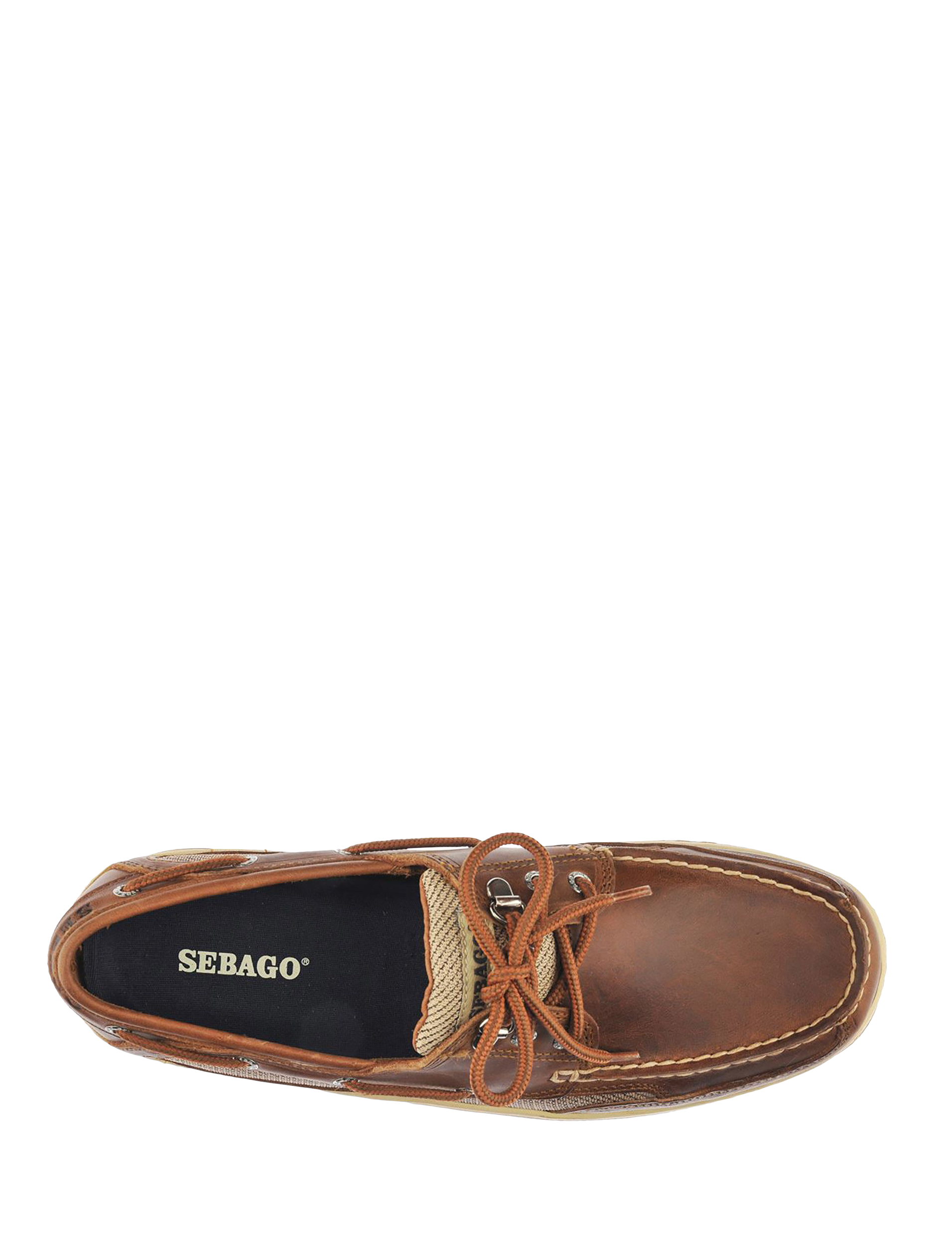Product image 3 of 5, which shows Sebago Clovehitch II Waxed Leather Moccasins, Brown Cinnamon, 6.5