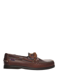 Sebago Docksides FGL Leather Boat Shoes, Brown/Brown Gum