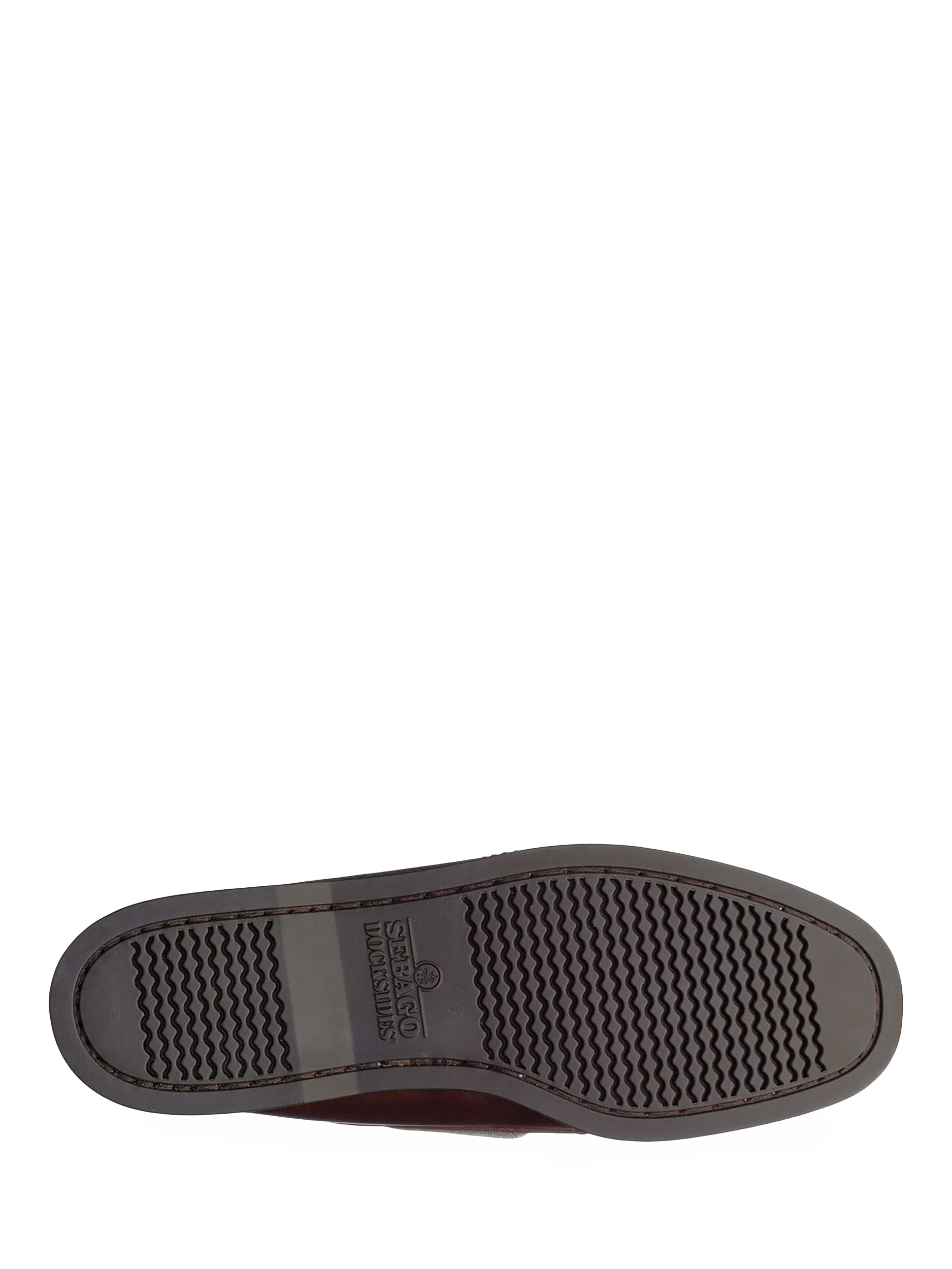 Product image 5 of 5, which shows Sebago Docksides FGL Leather Boat Shoes, Brown/Brown Gum, 6.5