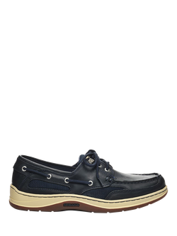 Sebago Clovehitch II Waxed Leather Moccasins, Navy