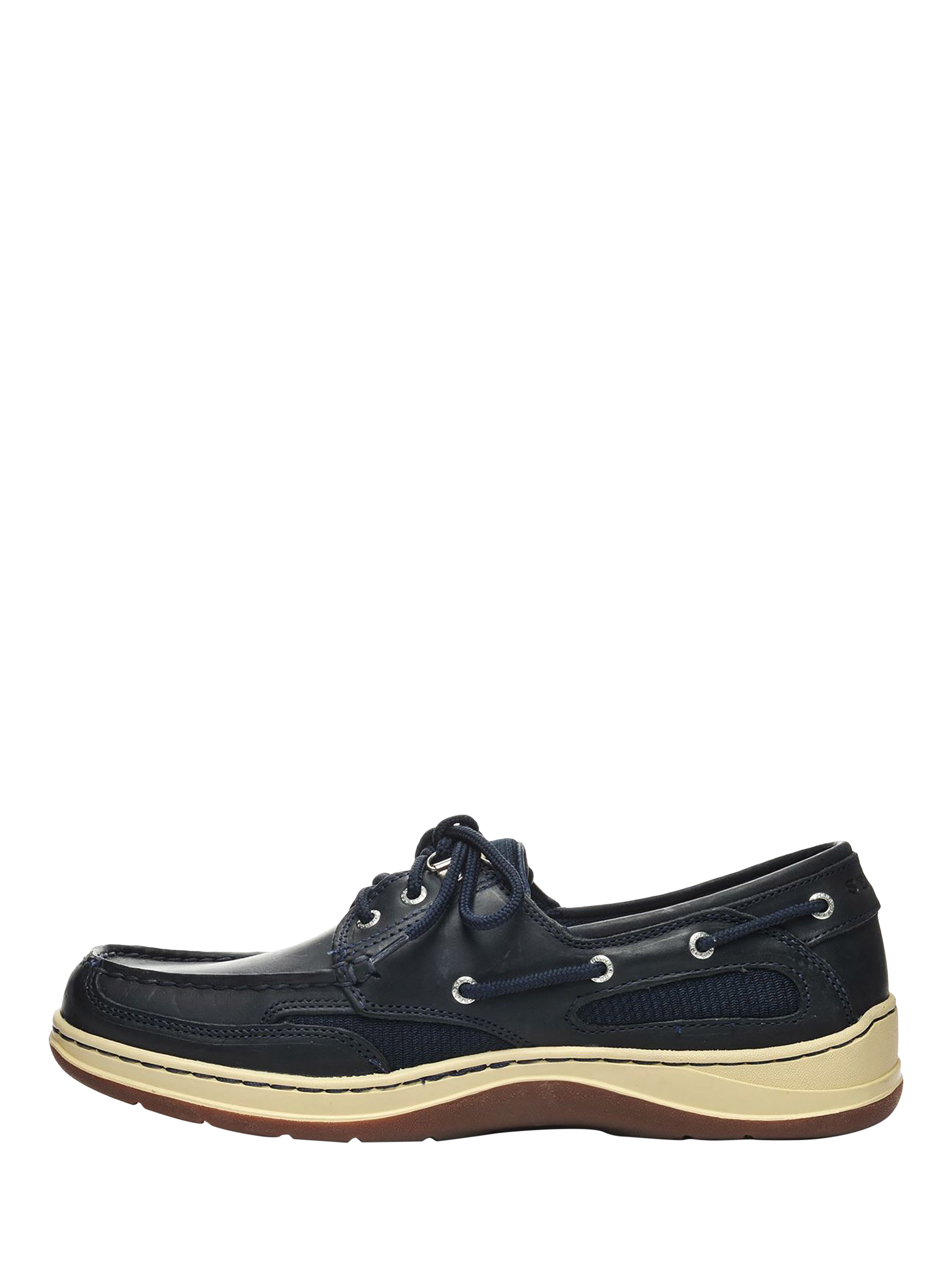 Product image 2 of 5, which shows Sebago Clovehitch II Waxed Leather Moccasins, Navy, 11.5