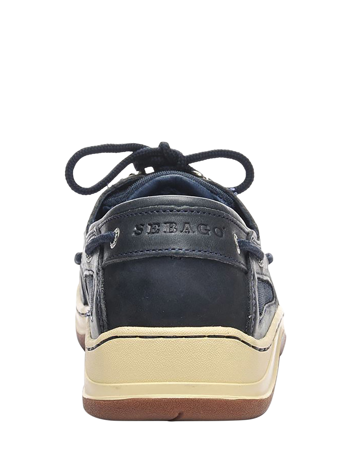 Product image 4 of 5, which shows Sebago Clovehitch II Waxed Leather Moccasins, Navy, 11.5