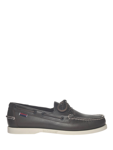 Sebago Dockside Portland Leather Boat Shoes, Dark Brown, Dark Brown
