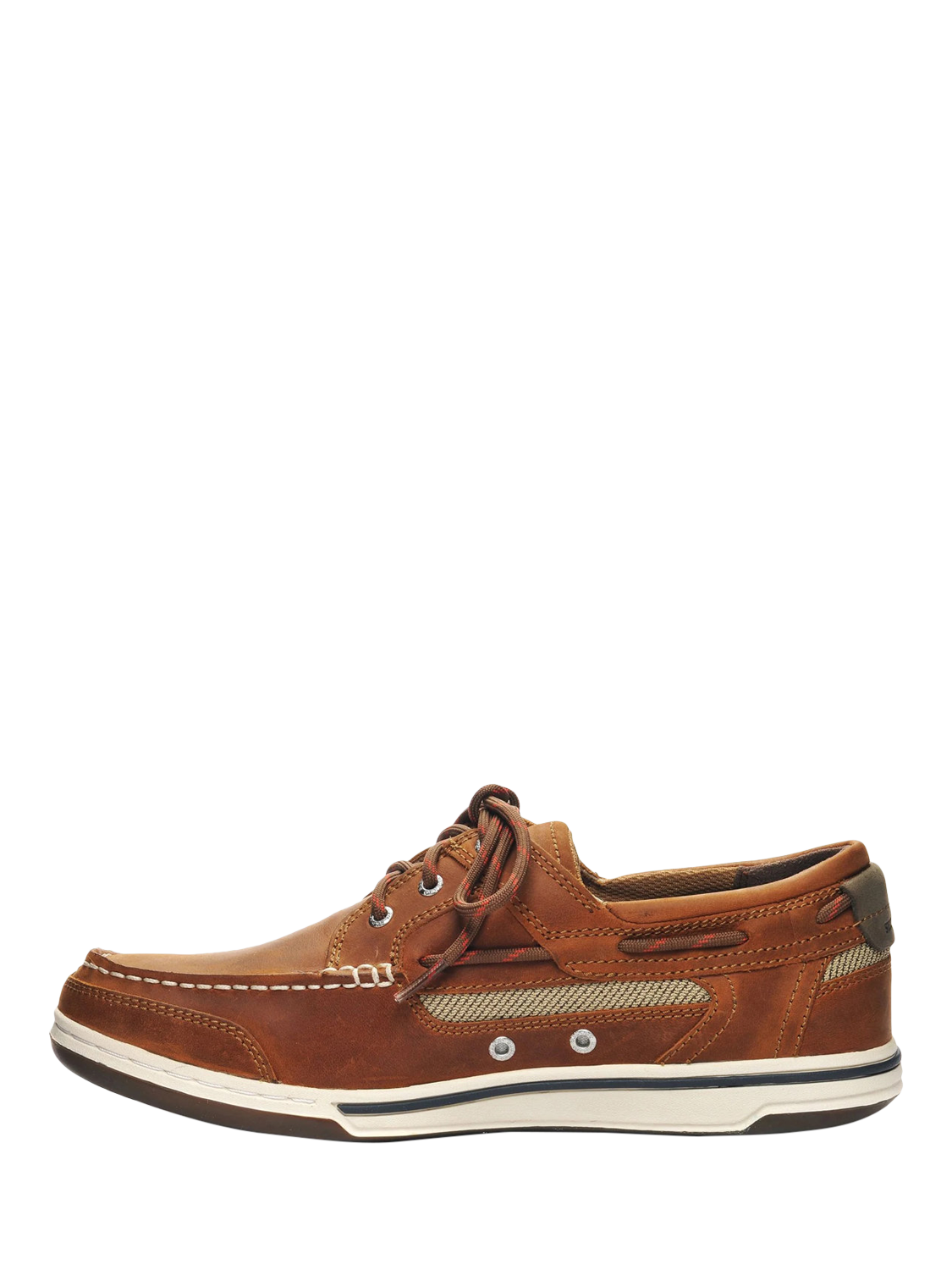 Product image 2 of 5, which shows Sebago Triton Leather Boat Shoes, Cognac Brown, 6.5