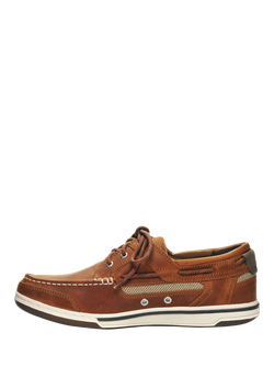 Sebago Triton Leather Boat Shoes - view 2, Cognac Brown