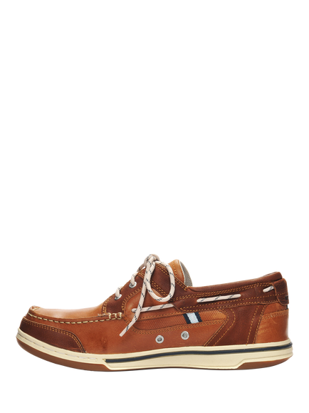 Sebago Triton Leather Boat Shoes - view 2, Cognac Brown