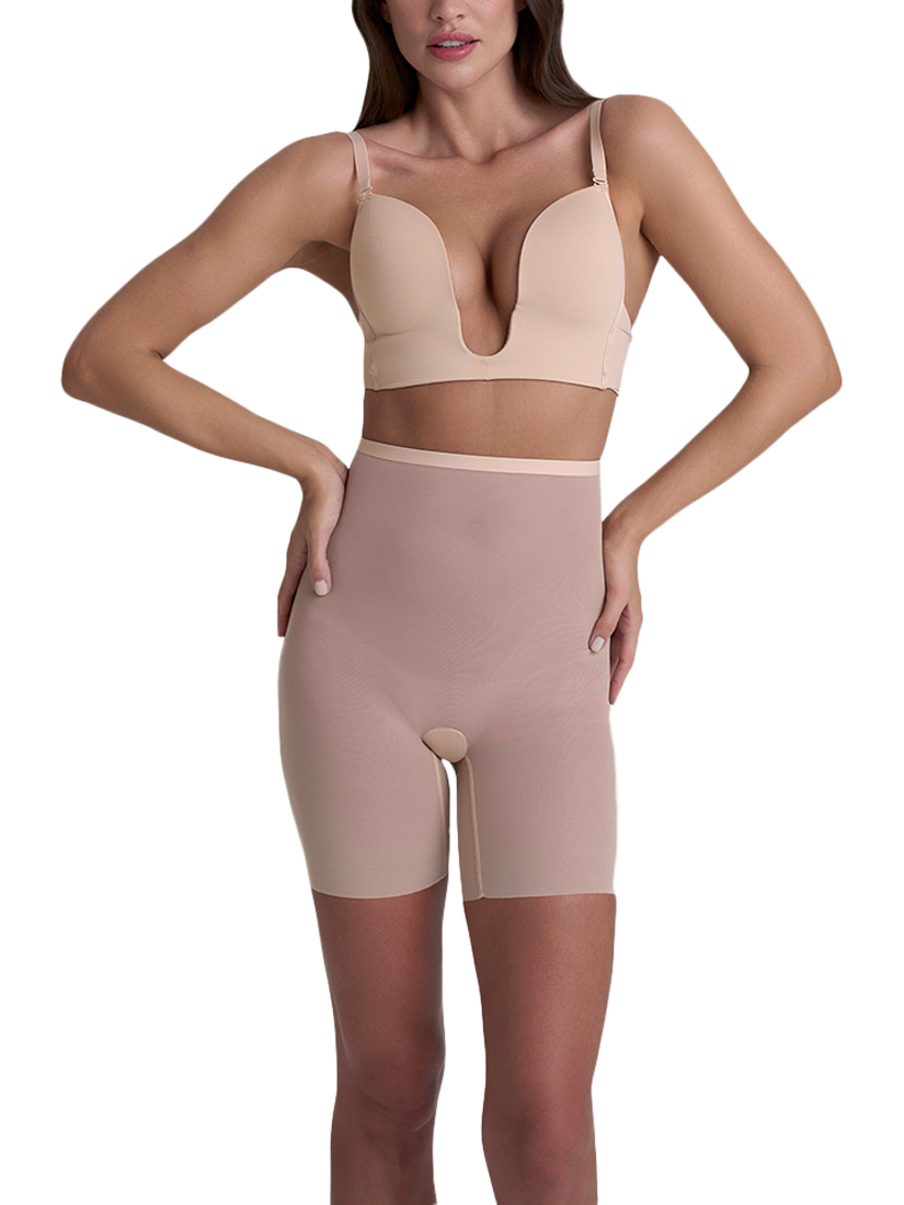 Product image 2 of 5, which shows Bye Bra Hi Waist Shapewear Shorts, Beige, S