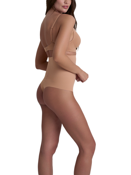 Bye Bra High Waist Shaping Thong - view 2, Honey