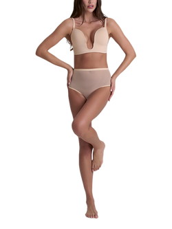 Bye Bra Mid Rise Shapewear Thong - view 2, Beige