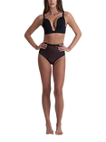 Bye Bra Mid Rise Shapewear Thong, Black