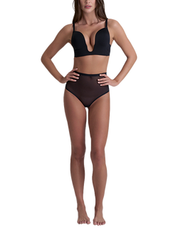 Bye Bra Mid Rise Shapewear Thong - view 2, Black
