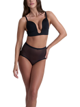 Bye Bra Mid Waist Sheer Shaping Briefs, Black