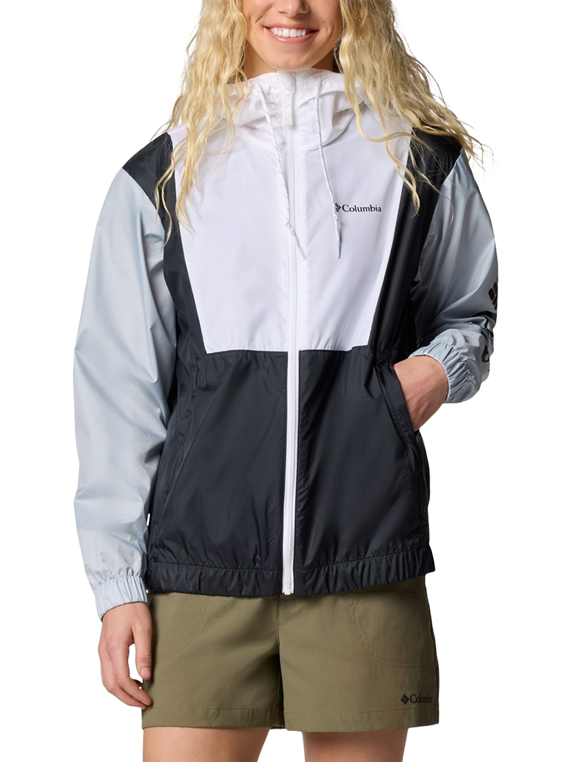 Product image 1 of 4, which shows Columbia Women's Lily Basin II Jacket, White/Cirrus Grey/Black, S