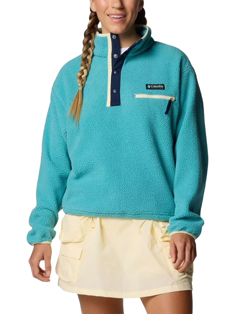 Columbia Women's Helvetia II Cropped Half Snap Fleece, Teal