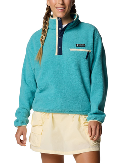 Columbia Women's Helvetia II Cropped Half Snap Fleece, Teal, Teal