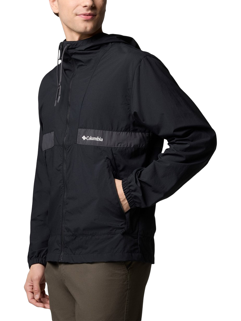 Product image 3 of 4, which shows Columbia Spire Valley Windbreaker Jacket, Black/Shark, S