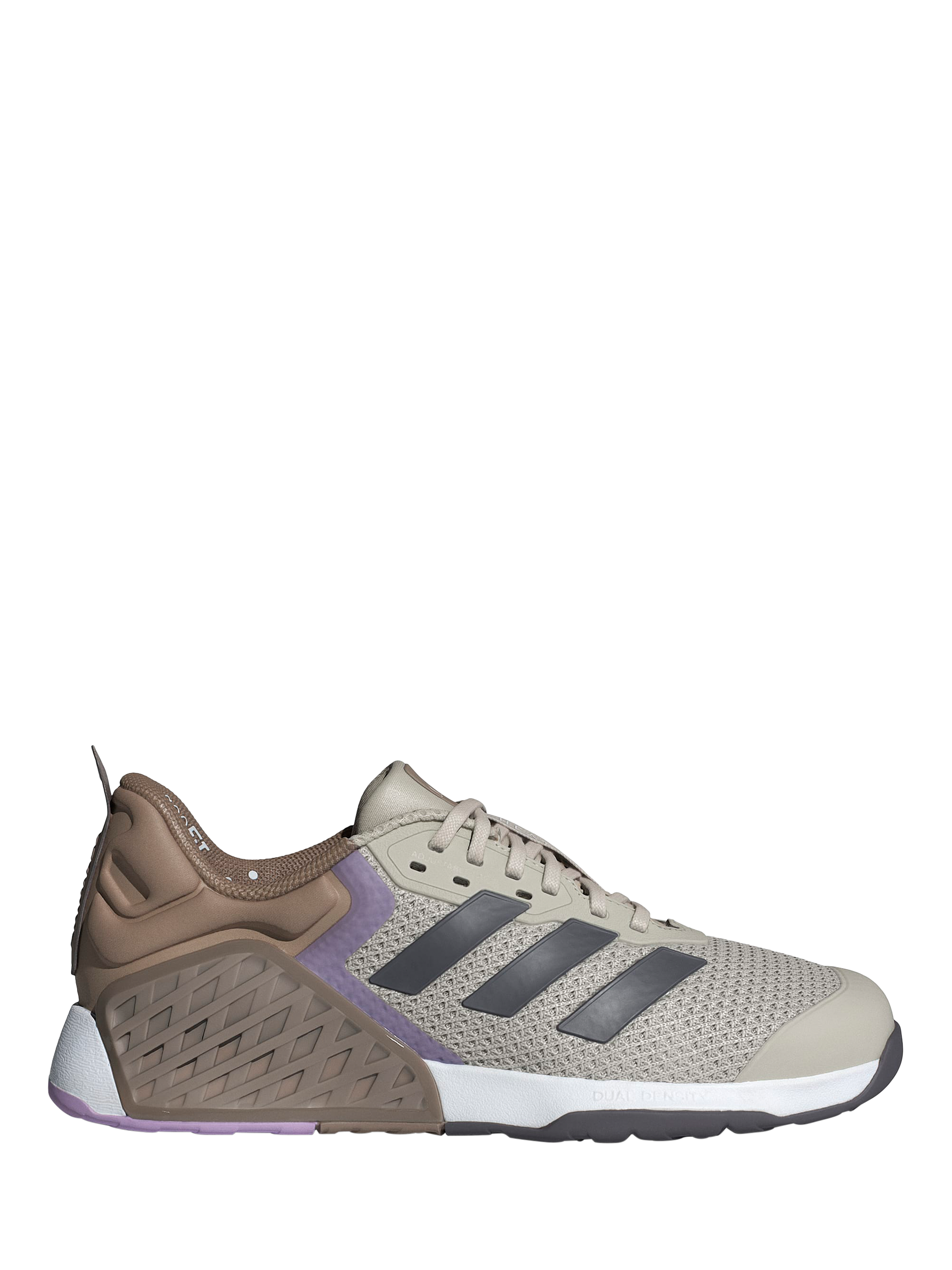 Product image 1 of 10, which shows adidas Dropset 3 Running Shoes, Wonalu/Grey, 4