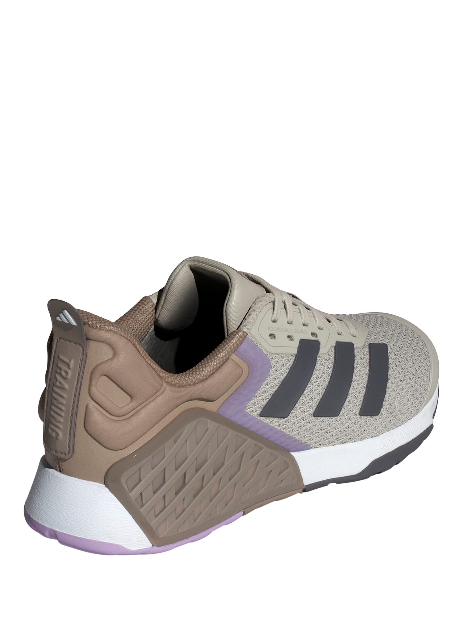 Product image 3 of 10, which shows adidas Dropset 3 Running Shoes, Wonalu/Grey, 4