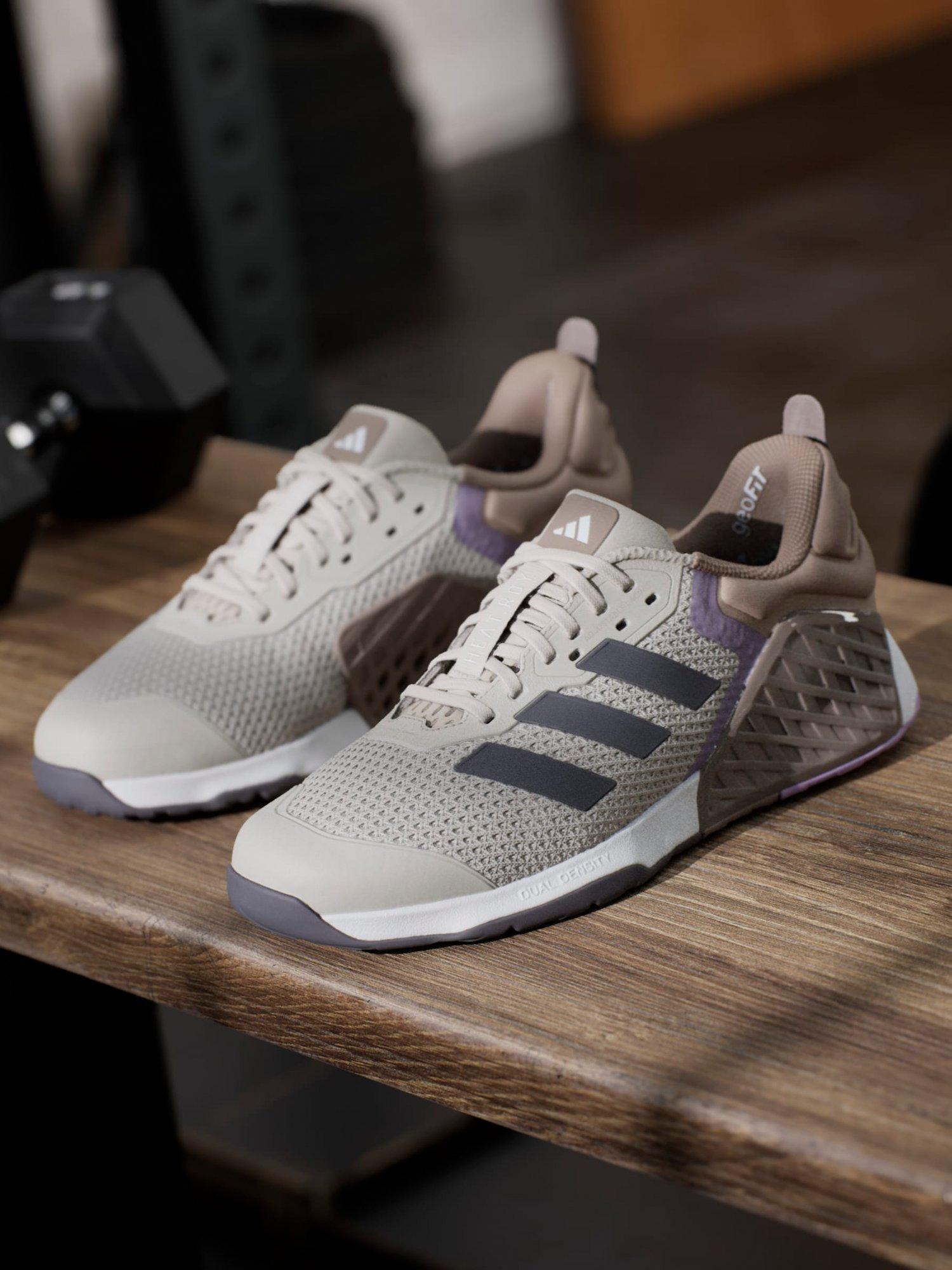 Product image 9 of 10, which shows adidas Dropset 3 Running Shoes, Wonalu/Grey, 4