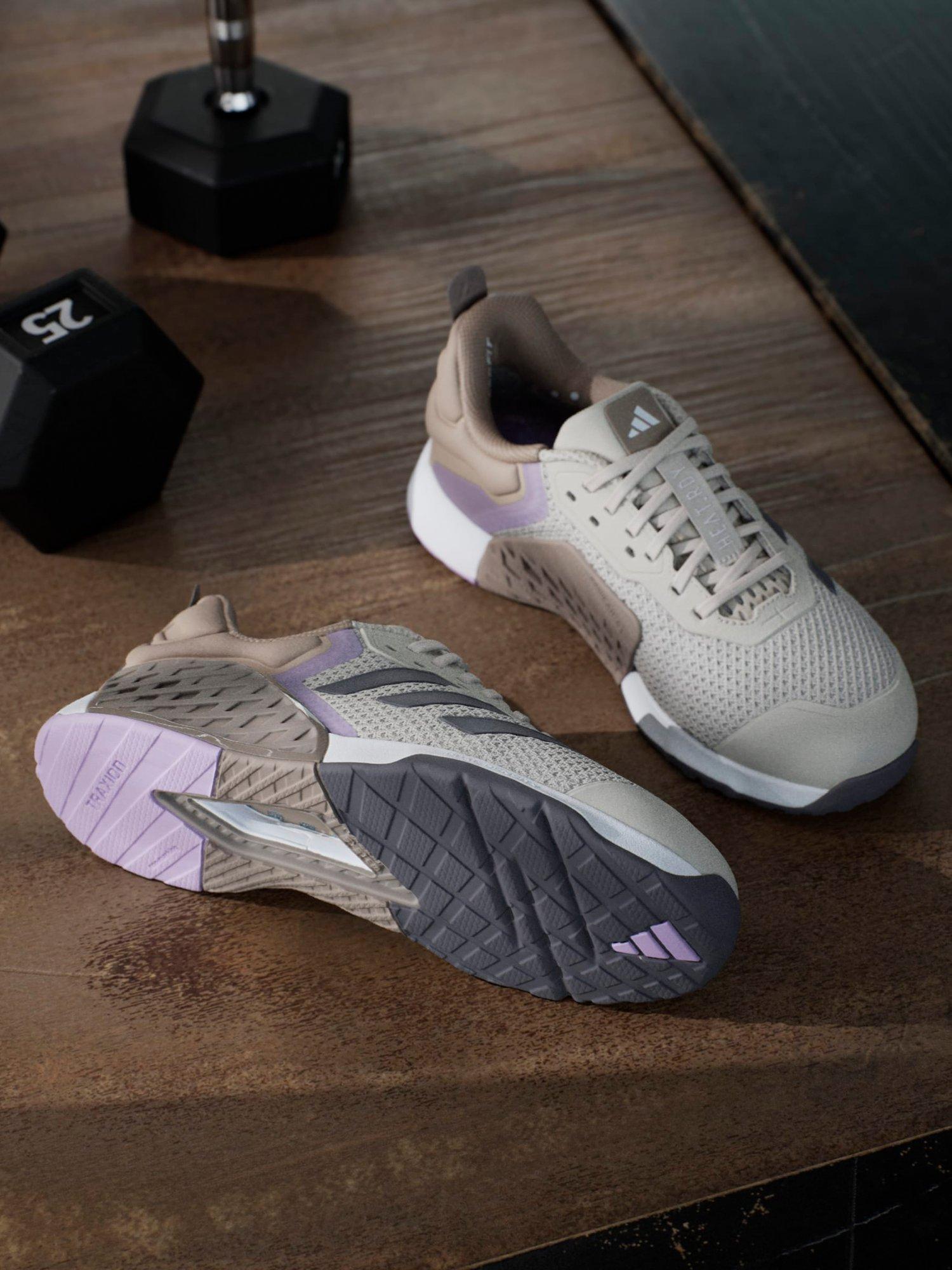 Product image 10 of 10, which shows adidas Dropset 3 Running Shoes, Wonalu/Grey, 4