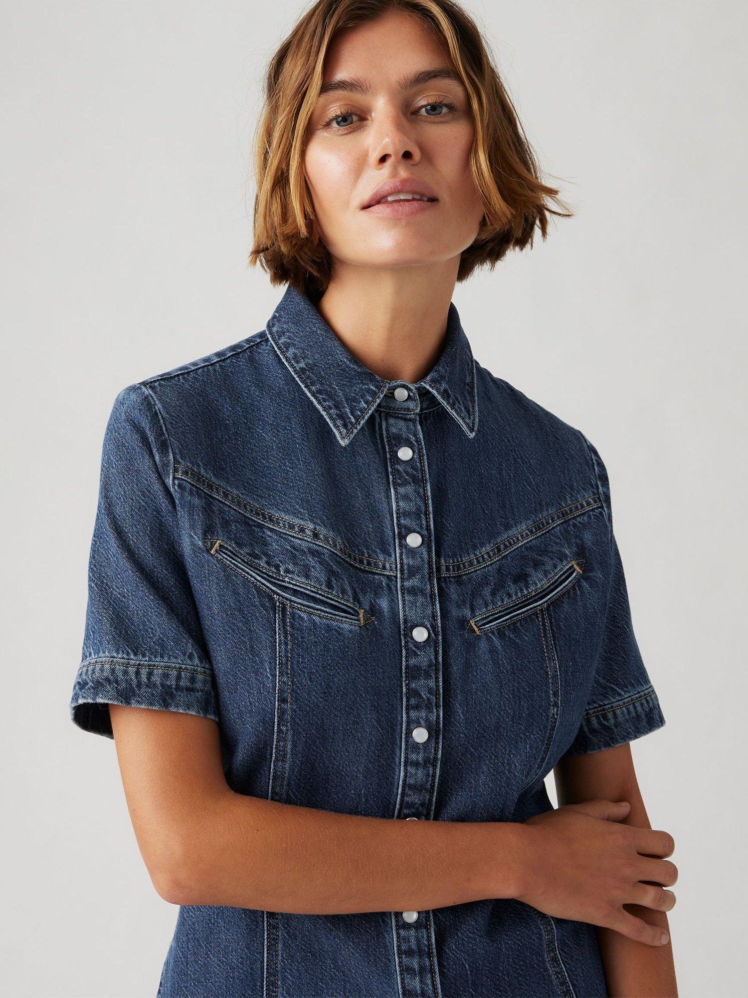 Product image 3 of 5, which shows Levi's Rinoa Denim Shirt Dress, Sledge Sister, XS