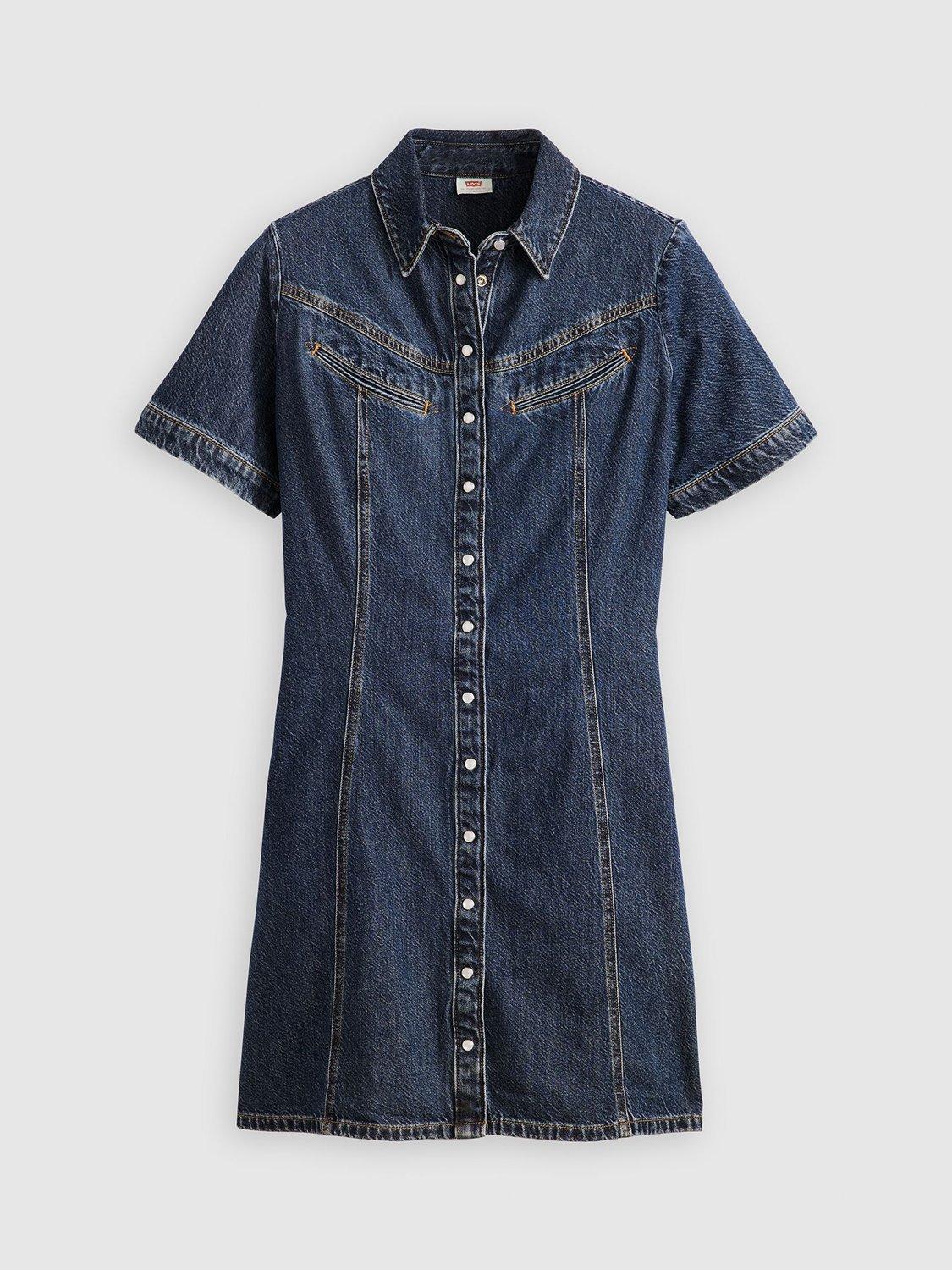 Product image 4 of 5, which shows Levi's Rinoa Denim Shirt Dress, Sledge Sister, XS