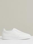 Reiss Lane Leather Low Top Trainers, White