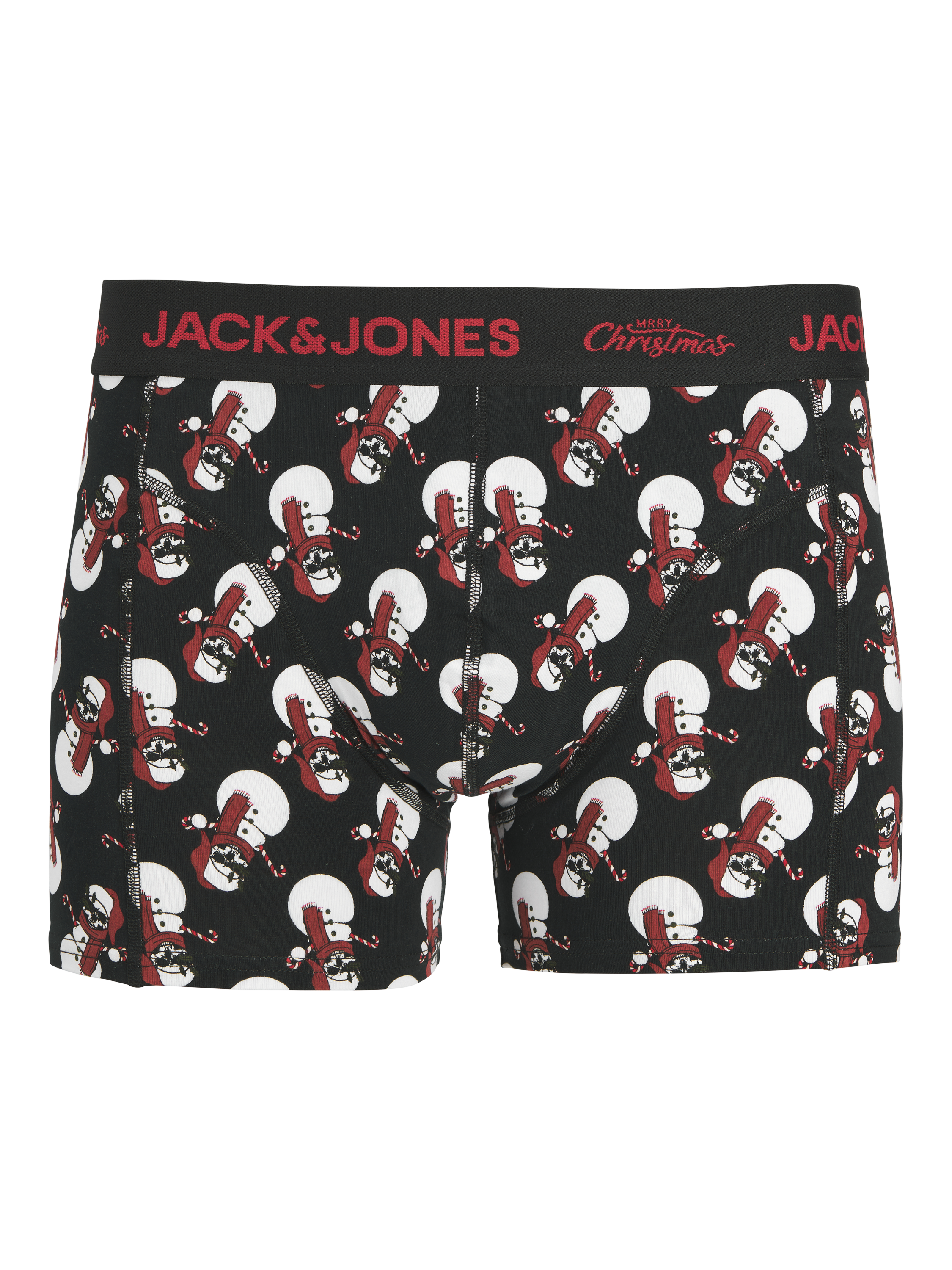 Product image 2 of 2, which shows Jack & Jones Kids' Skulls Snowman Underwear & Socks Christmas Gift Box, Black, 8 years