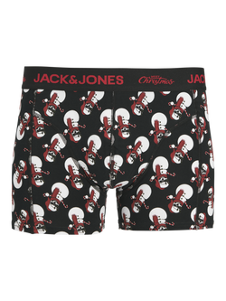 Jack & Jones Kids' Skulls Snowman Underwear & Socks Christmas Gift Box, Black - view 2, Black