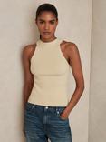 Reiss Lacey Funnel Neck Mixed Blend Vest