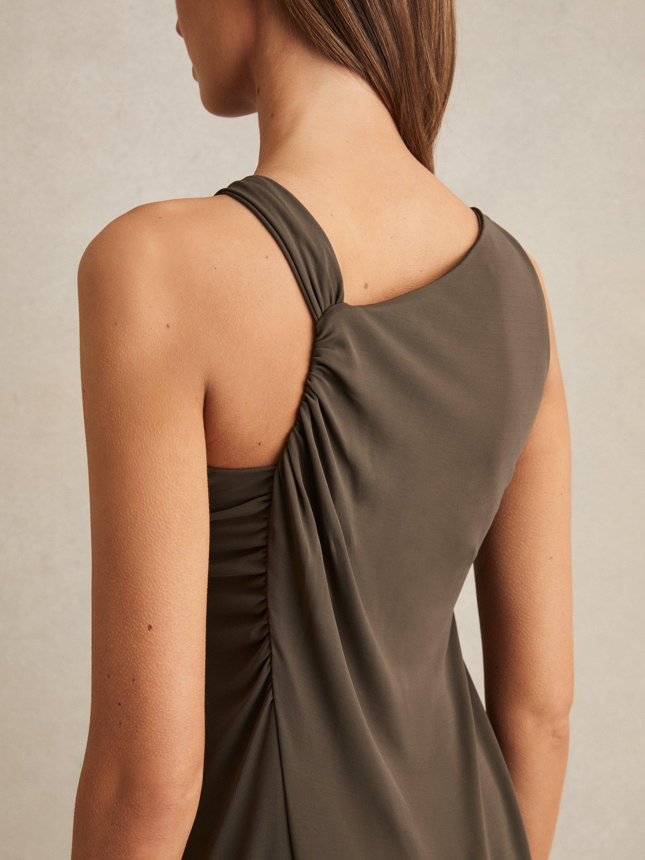 Reiss Eliza Halterneck Maxi Dress, Mocha