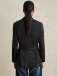 Reiss Osbourne Belted Cotton Blend Jacket Black