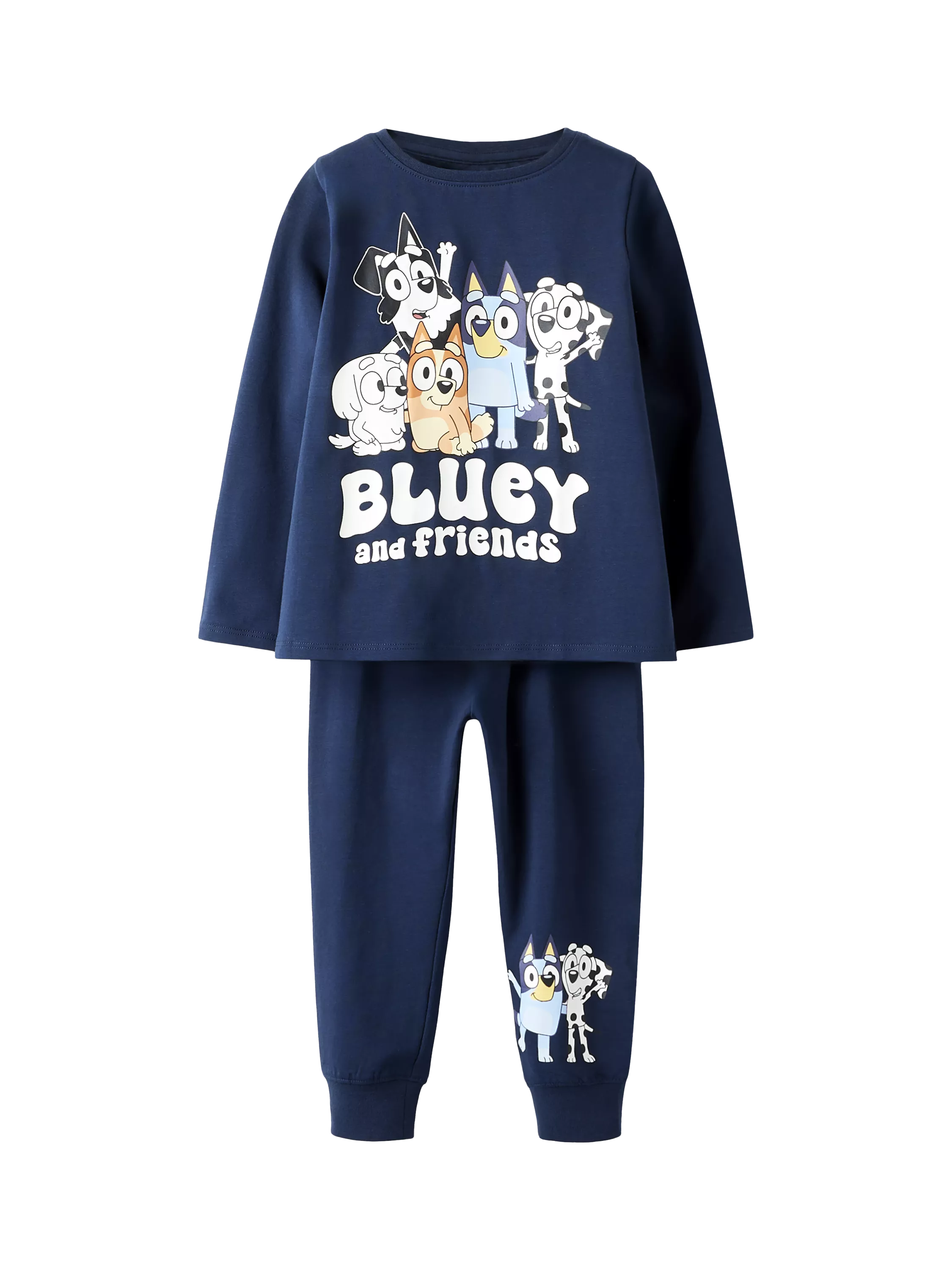 NAME IT Kids' Bluey Long Sleeve Pyjama Set, Navy Blazer