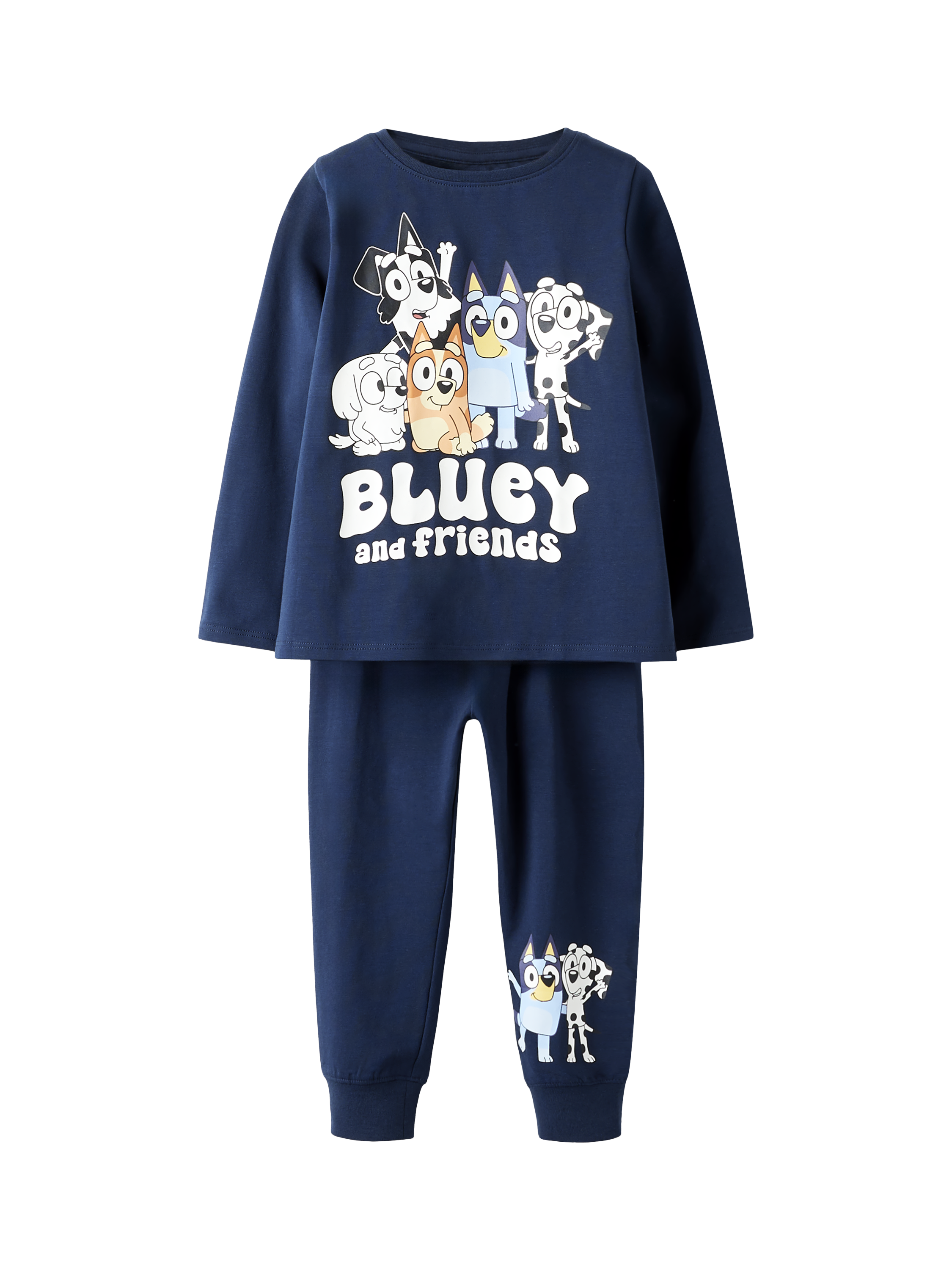 NAME IT Kids' Bluey Long Sleeve Pyjama Set, Navy Blazer