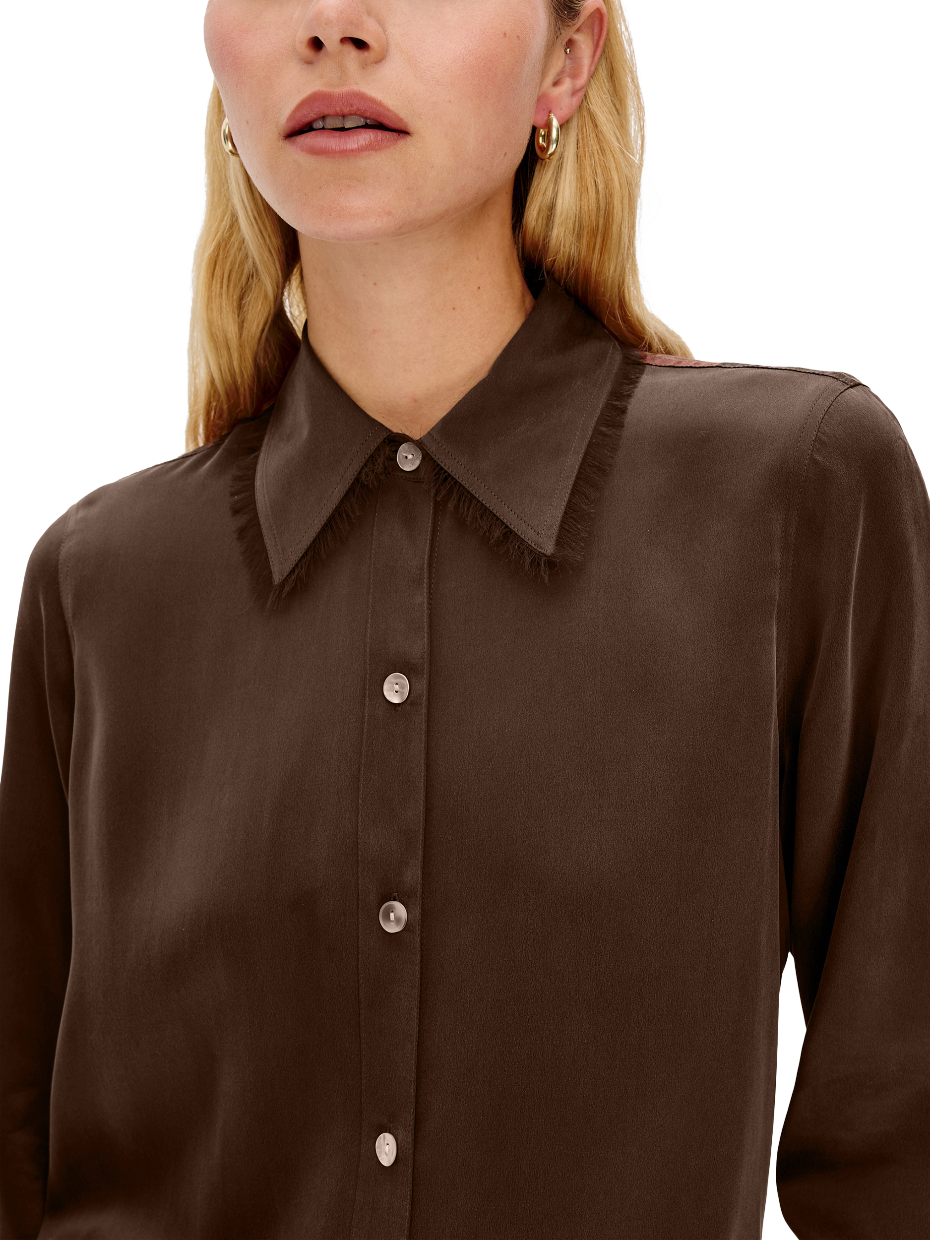 Product image 2 of 6, which shows Rails Abbey Long Sleeve Shirt, Espresso, M